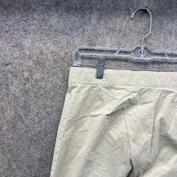 Lilly Pulitzer Pants Women 10 Khaki Cotton Spandex Straight Pink Palm Trouser - Picture 3 of 10